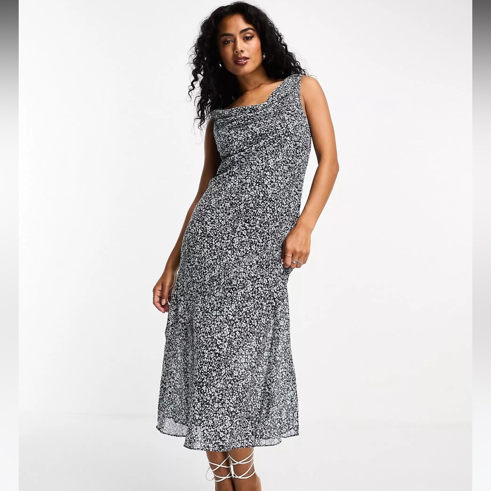 NWT Abercrombie Cowl Neck Midi Dress